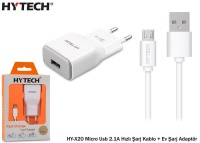 Hytech HY-X20 Micro Usb 2.1A Hızlı Şarj Kablo + Ev Şarj Adaptör - 1